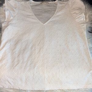 Michael Kors Cream Eyelet Blouse